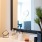 A bathroom with a large mirror at The Alexander luxury high rise apartments in Philadelphia	